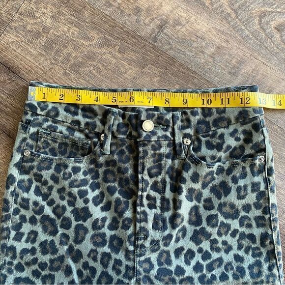 Good American Jeans High Rise Leopard Sage 4 Animal Printnt - Picture 6 of 8